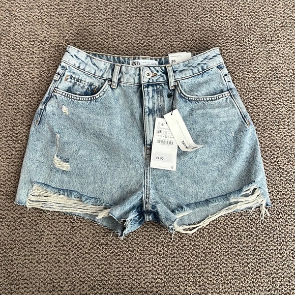 Zara Pants - NWT Zara high rise jean shorts